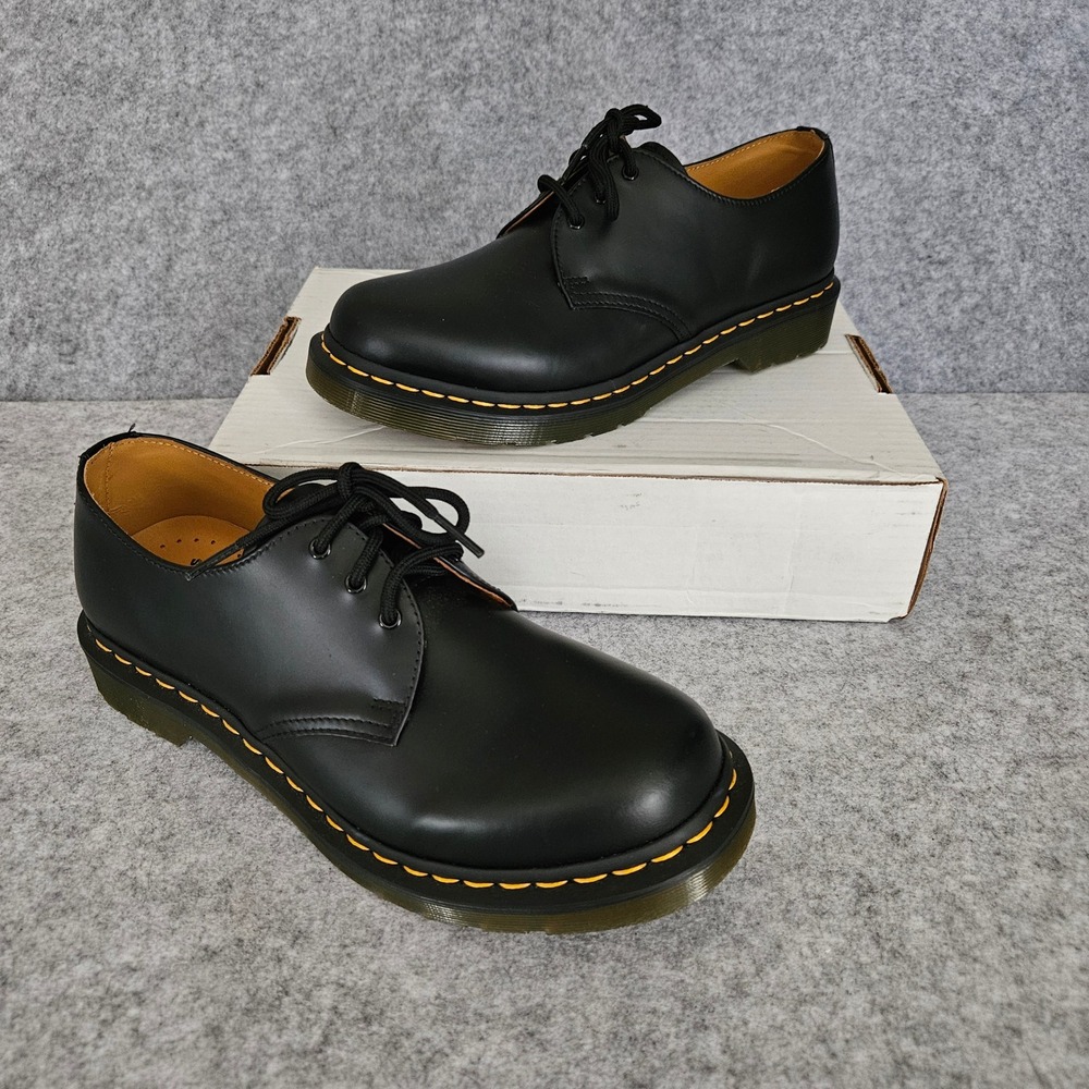 Dr. Martens 1461 Smooth Leather Oxford Shoes Black 3-Eye Size 11